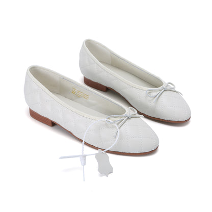 Euphoria Genuine Lambskin Bow Ballet Flats