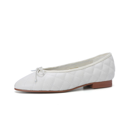 Euphoria Genuine Lambskin Bow Ballet Flats