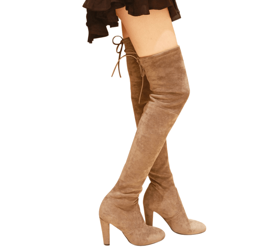 Pamela Slim Fit Over The Knee High Heel Boots - Kaitlyn Pan Shoes