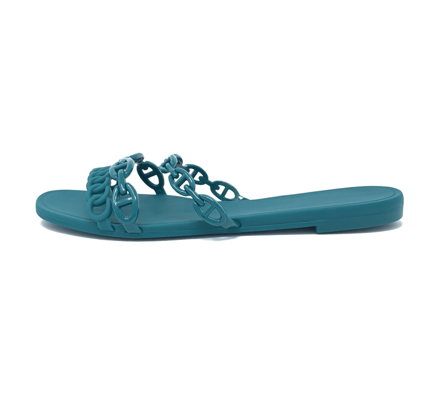 Jelly Chain Beach Sandals Flip Flops - Kaitlyn Pan Shoes