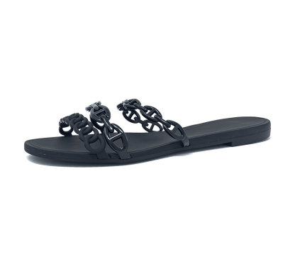 Jelly Chain Beach Sandals Flip Flops - Kaitlyn Pan Shoes