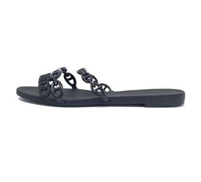 Jelly Chain Beach Sandals Flip Flops - Kaitlyn Pan Shoes