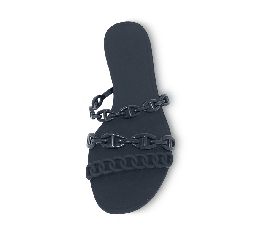 Jelly Chain Beach Sandals Flip Flops - Kaitlyn Pan Shoes