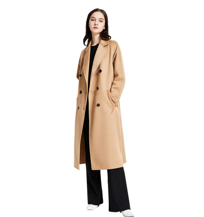 Mary Double Breasted Cashmere Coat - Kaitlyn Pan Shoes
