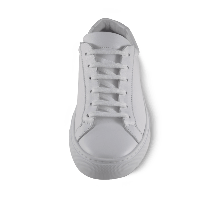 Leather White Sneakers - Kaitlyn Pan Shoes