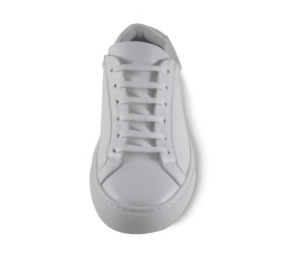 Leather White Sneakers - Kaitlyn Pan Shoes