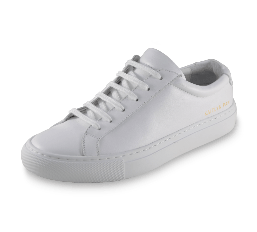 Leather White Sneakers - Kaitlyn Pan Shoes