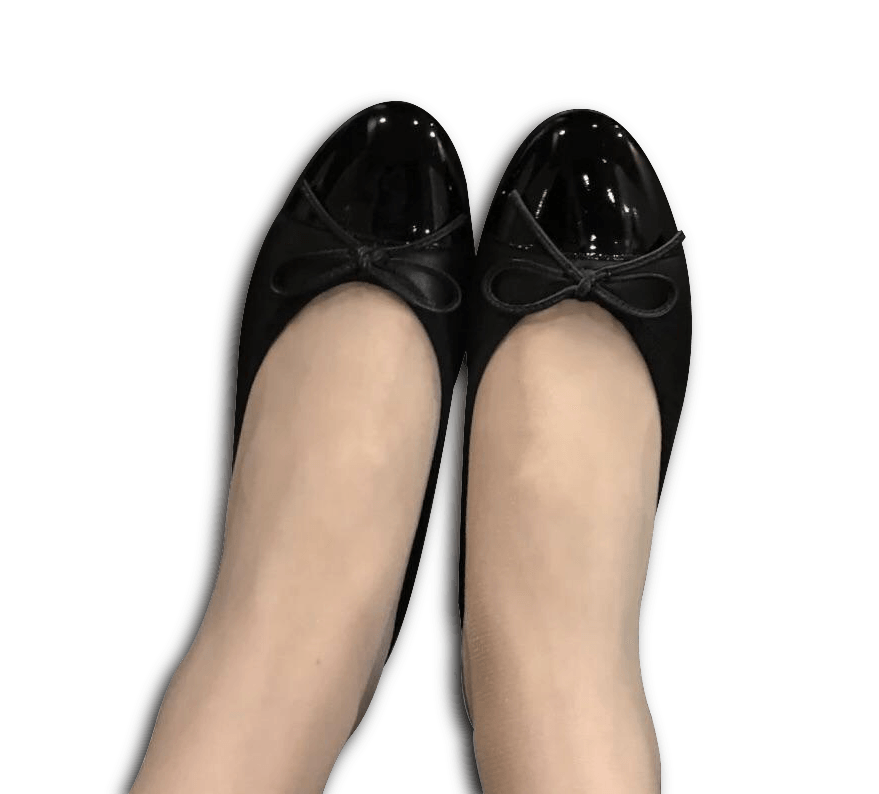 Lambskin Two Tone Bow Ballet Flats - Kaitlyn Pan Shoes