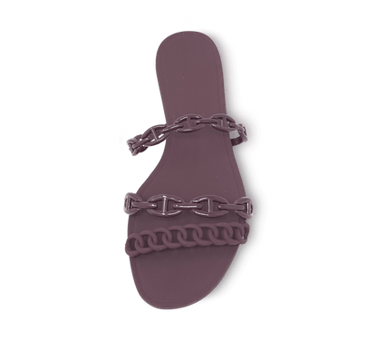 Jelly Chain Beach Sandals Flip Flops - Kaitlyn Pan Shoes