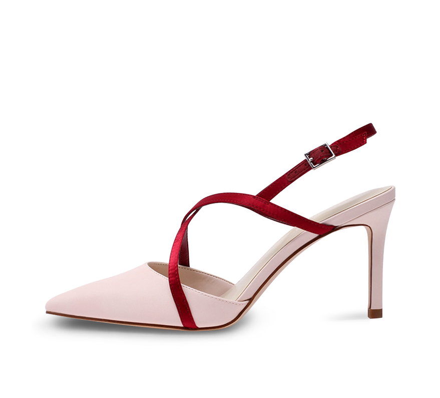 Two Tone High Heel Slingbacks - Kaitlyn Pan Shoes
