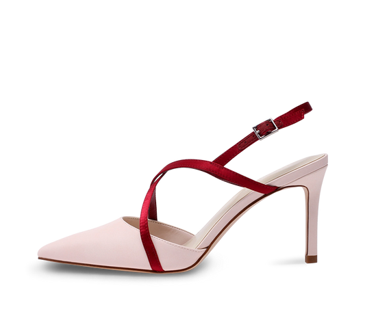 Two Tone High Heel Slingbacks - Kaitlyn Pan Shoes