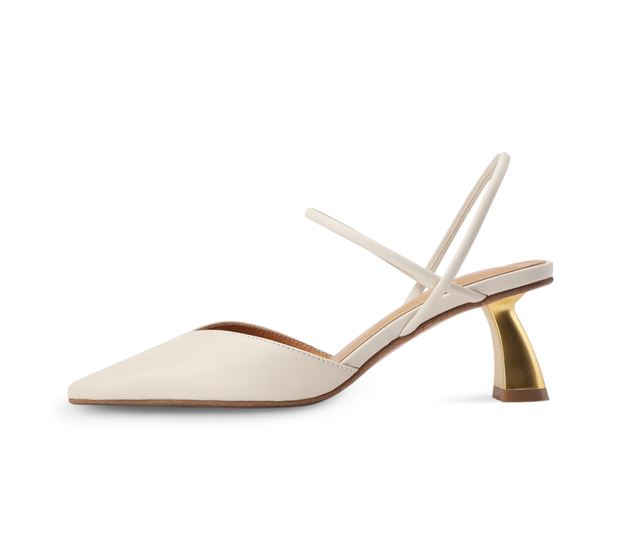 Gabby Plated French Heel Sandals - Kaitlyn Pan Shoes