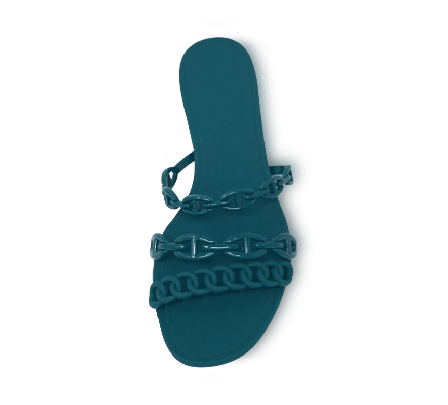 Jelly Chain Beach Sandals Flip Flops - Kaitlyn Pan Shoes