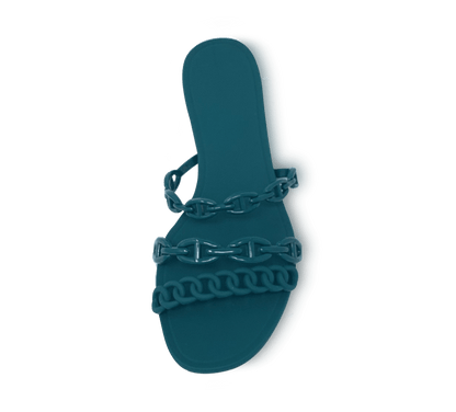 Jelly Chain Beach Sandals Flip Flops - Kaitlyn Pan Shoes