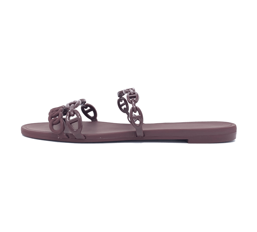 Jelly Chain Beach Sandals Flip Flops - Kaitlyn Pan Shoes