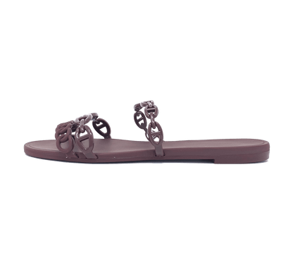 Jelly Chain Beach Sandals Flip Flops - Kaitlyn Pan Shoes