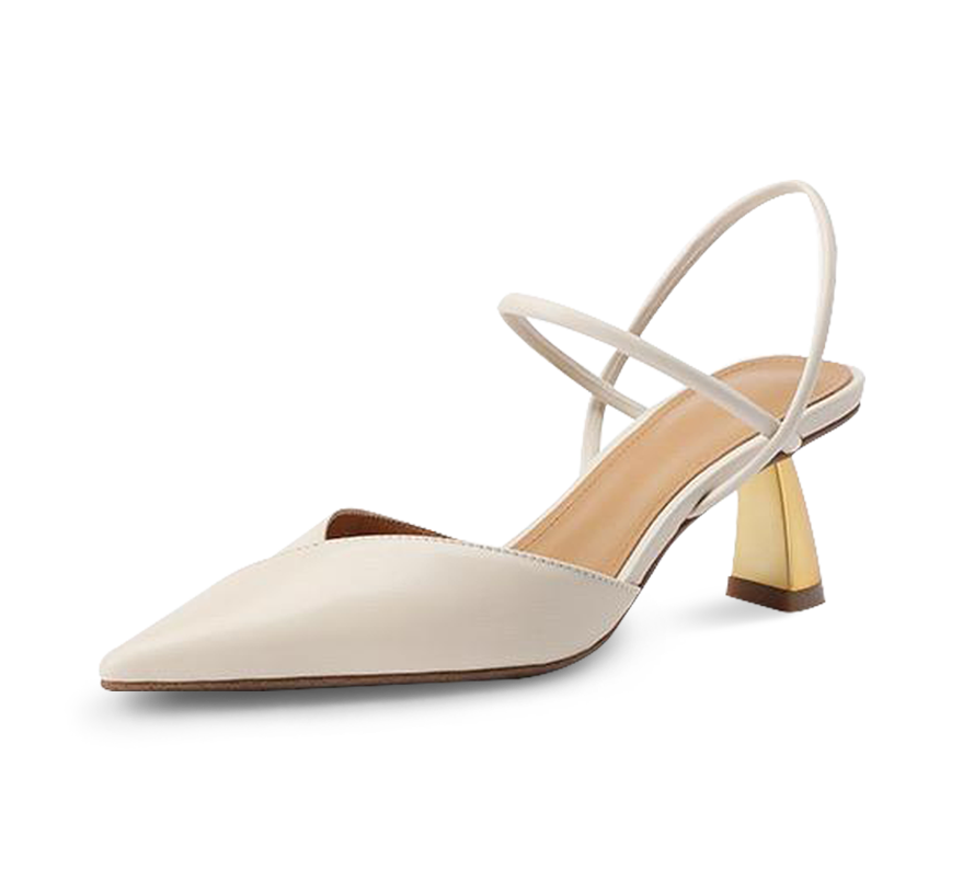 Gabby Plated French Heel Sandals - Kaitlyn Pan Shoes