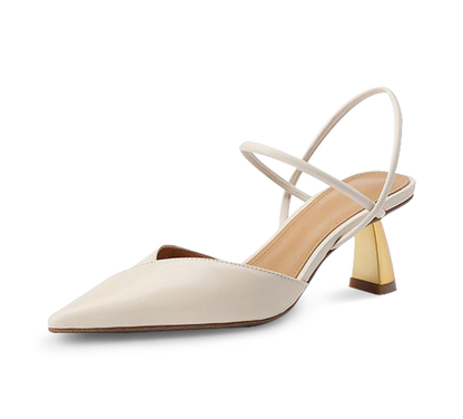 Gabby Plated French Heel Sandals - Kaitlyn Pan Shoes