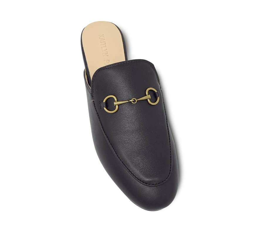 Aaliyah Buckled Mules - Dark Brown - Kaitlyn Pan Shoes