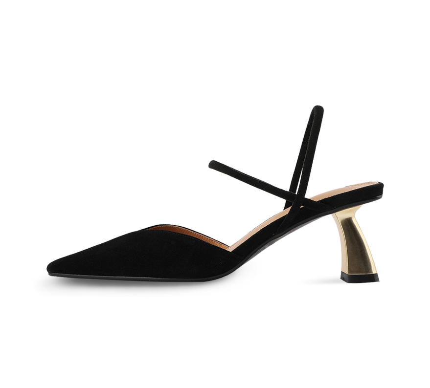 Gabby Plated French Heel Sandals - Kaitlyn Pan Shoes