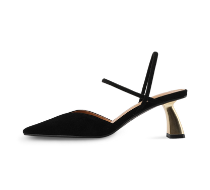 Gabby Plated French Heel Sandals - Kaitlyn Pan Shoes