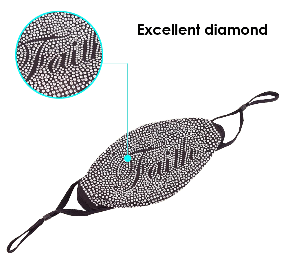 Washable Masks with Rhinestones - Kaitlyn Pan Shoes