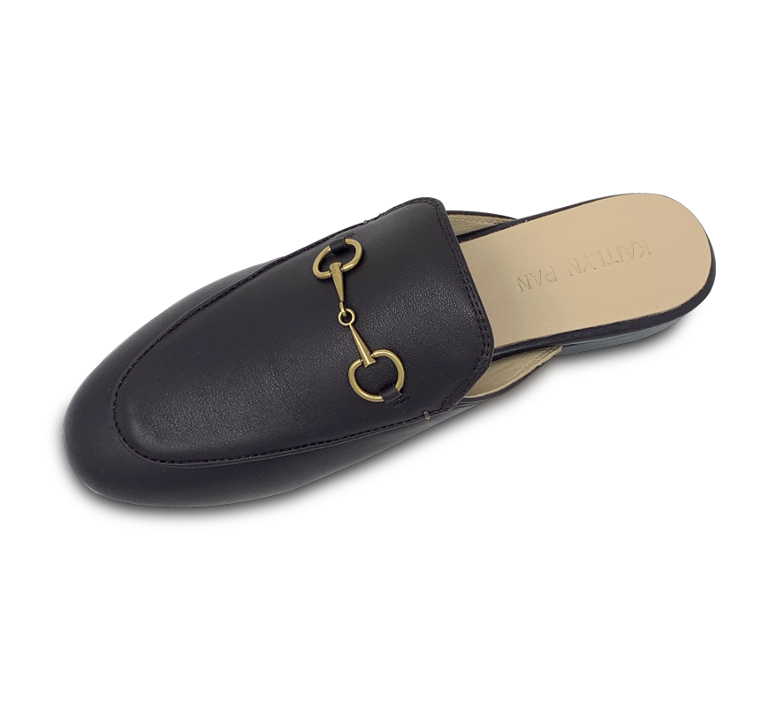 Aaliyah Buckled Mules - Dark Brown - Kaitlyn Pan Shoes