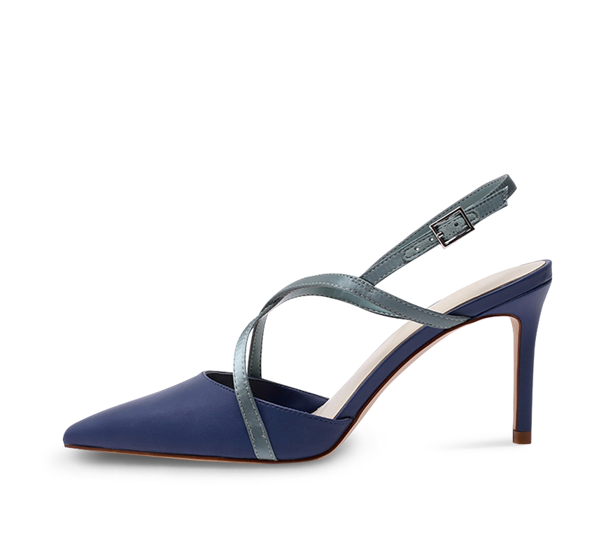 Two Tone High Heel Slingbacks - Kaitlyn Pan Shoes