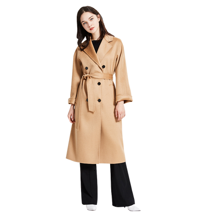 Mary Double Breasted Cashmere Coat - Kaitlyn Pan Shoes