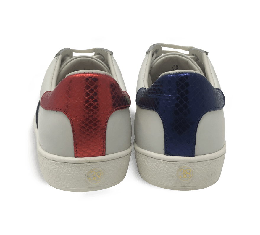 Venus Sneakers with Stripe Pattern and Bees - Kaitlyn Pan Shoes