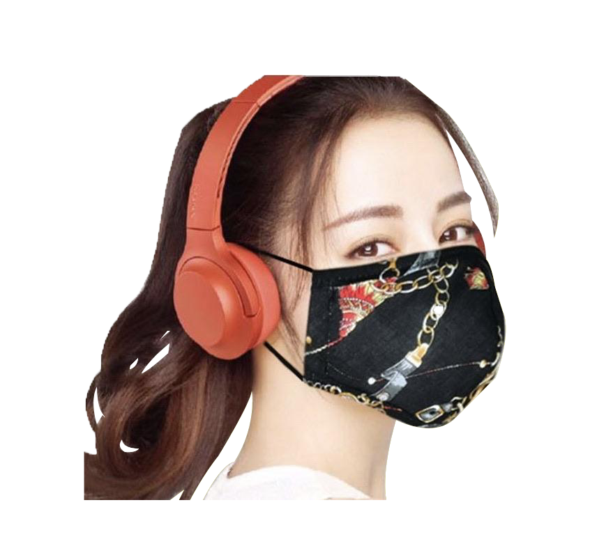 Washable Masks with Chain Print - Kaitlyn Pan Shoes