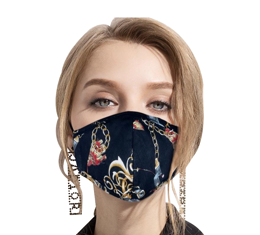 Washable Masks with Chain Print - Kaitlyn Pan Shoes