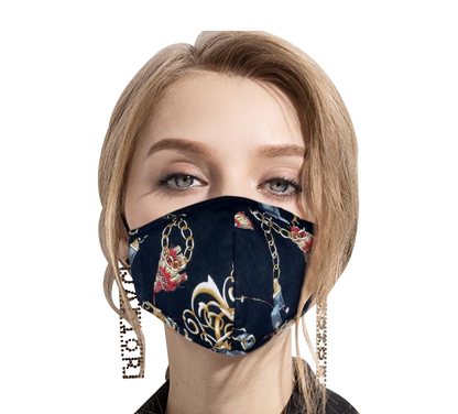 Washable Masks with Chain Print - Kaitlyn Pan Shoes