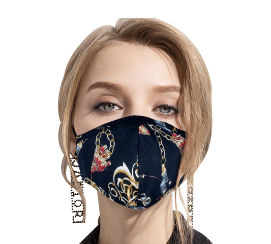 Washable Masks with Chain Print - Kaitlyn Pan Shoes