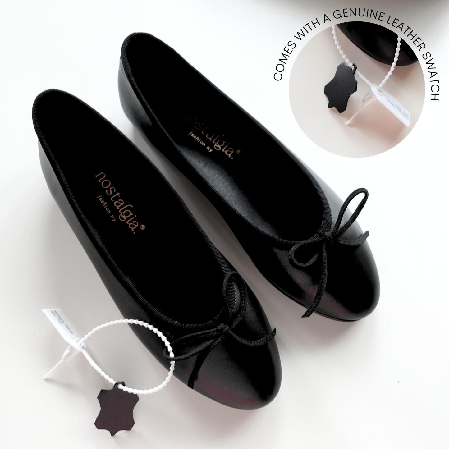 Euphoria Genuine Lambskin Bow Ballet Flats